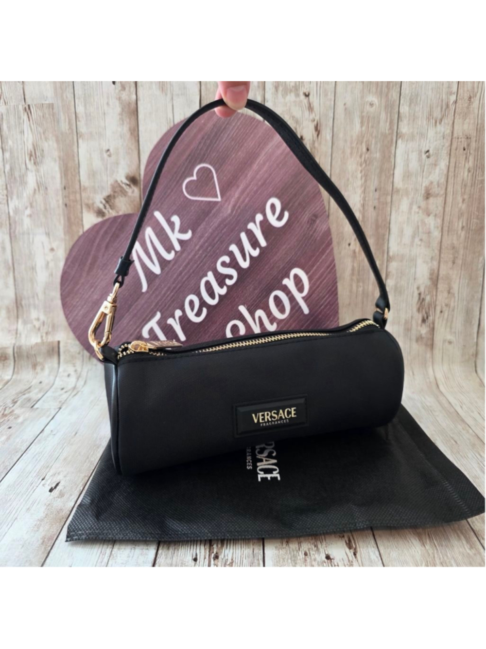 Versace Black Gold Crossbody Bag NWOT - Picture 2 of 7